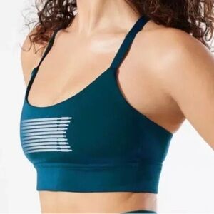 Savage X Fenty Lineup Low-Impact Sports Bra in Blue Size S